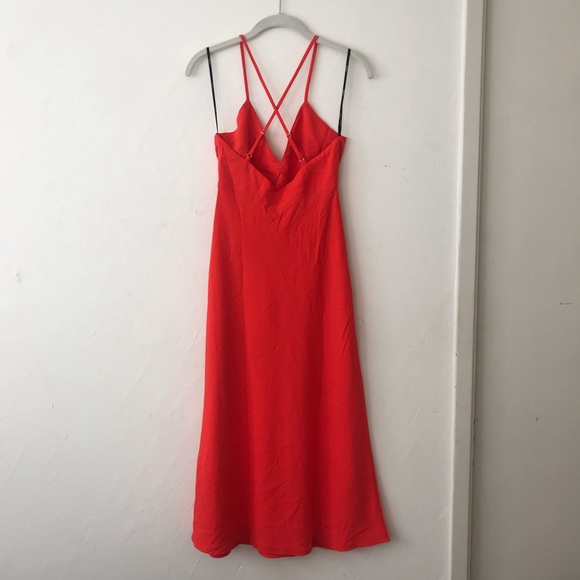 Silky Orange Slip Dress - Forever 21 - Picture 4 of 8